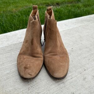 Brown suede booties J crew size 8